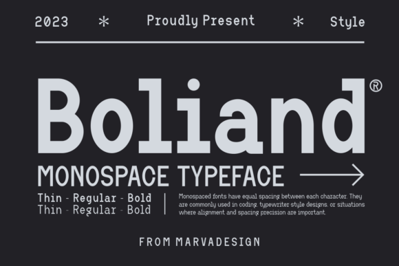 Boliand Font: Modern Monospace for Crafters