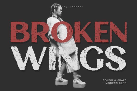 Broken Wings Font: A Rough Shake Sans for Editorial Design