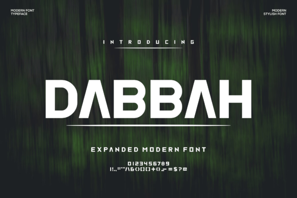 Dabbah Font: A Bold Sans Serif for Modern Branding