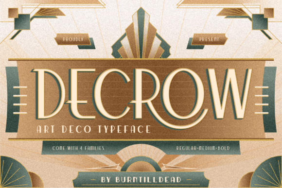 Decrow Font: Art Deco Style for Professional Branding