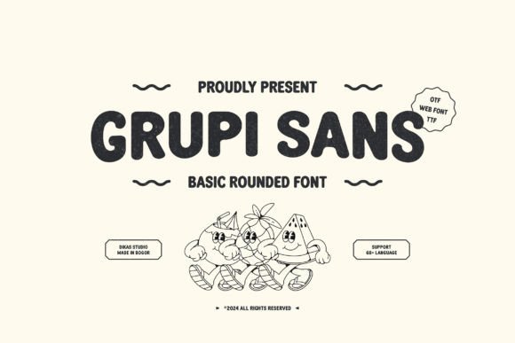 Grupi Sans Font for Retro Web Design and Digital Branding
