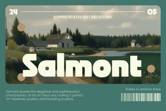 Salmont Font: Art Deco Elegance for Handmade Products