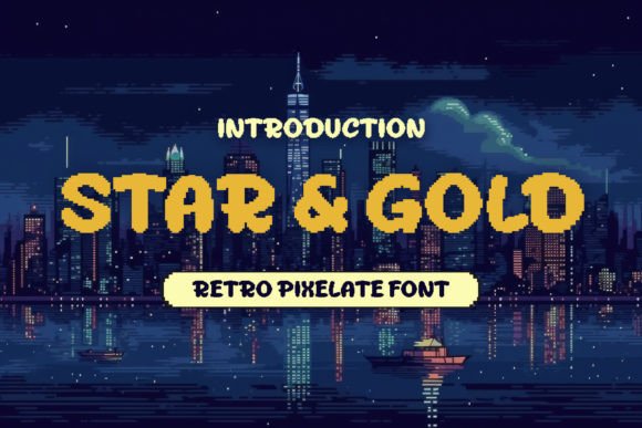 Star Gold Font: Retro Pixel Design for Makers