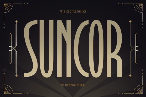 Suncor Font: Art Deco Elegance for Editorial Design