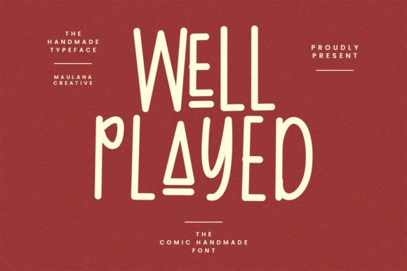 Well Played Font: Handmade Display Typography for Web Design
